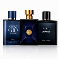 3 Herrenparfüm-Set - Acqua di Giò Profondo, Versace Dylan Blue & Bleu de Chanel EDP