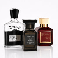 3 Herrenparfüm-Set - Creed Aventus, Tom Ford Oud Wood & Baccarat Rouge 540 Extrait