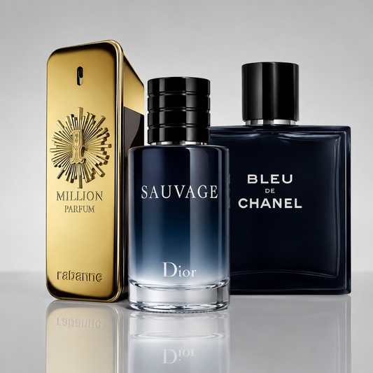 Combo aus 3 Herrenparfums – Dior Sauvage, Bleu de Chanel und Paco Rabanne 1 Million