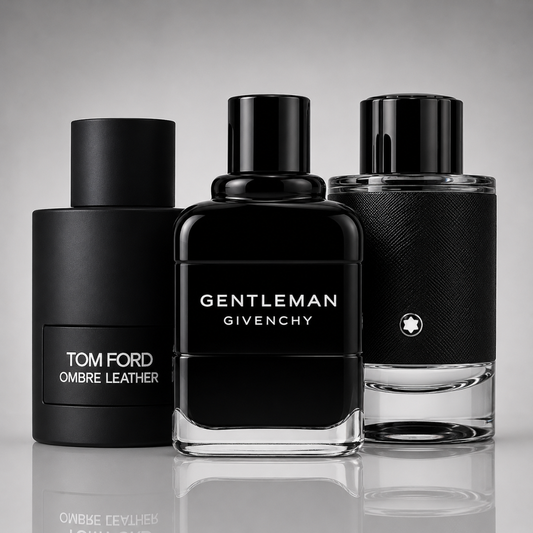Combo aus 3 Parfums – Tom Ford Ombre Leather, Givenchy Gentleman, Montblanc Explorer