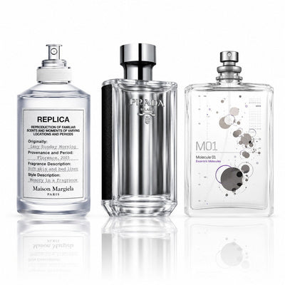 3 Herrenparfüm-Set - Maison Margiela Lazy Sunday Morning, Prada L’Homme & Molecule 01