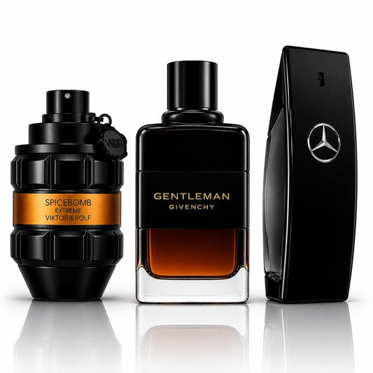 3er Herrenparfüm-Set - Spicebomb Extreme, Givenchy Gentleman Reserve Privée & Mercedes-Benz Club Black