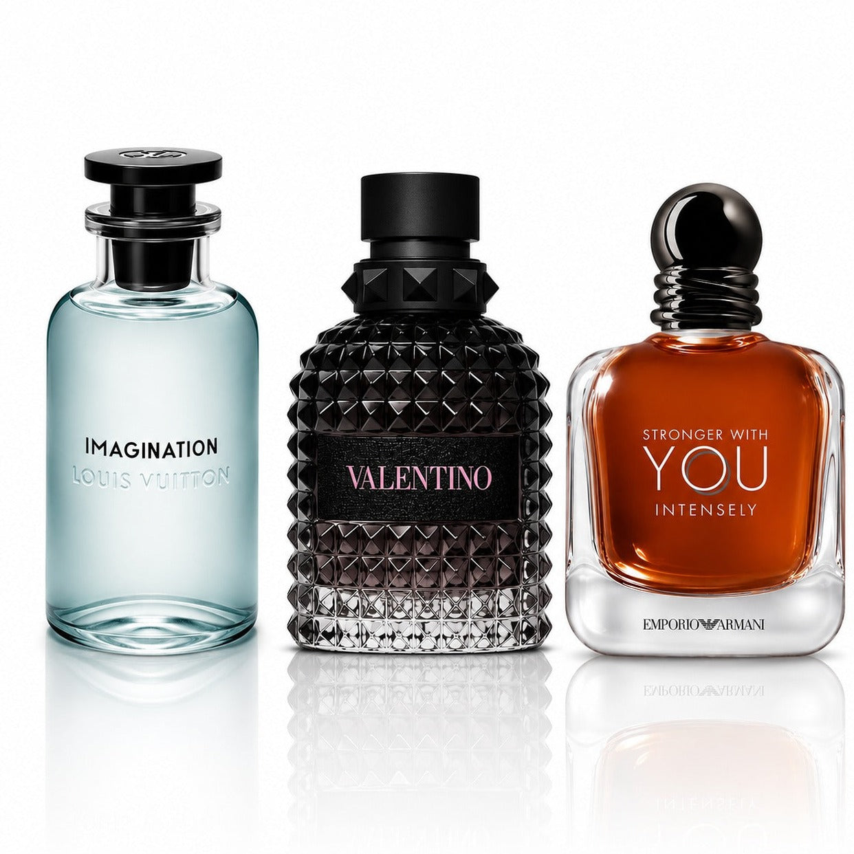 3 Herrenparfüm-Set - Louis Vuitton Imagination, Valentino Born in Roma & Stronger With You Intensely