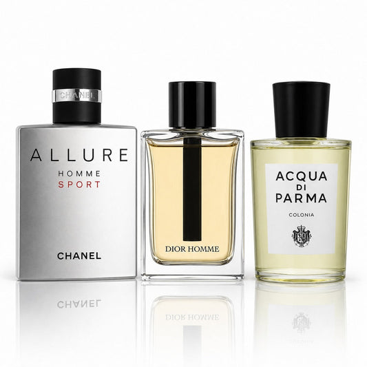 3er Herrenparfüm-Set - Chanel Allure Homme Sport, Dior Homme Original & Acqua di Parma Colonia